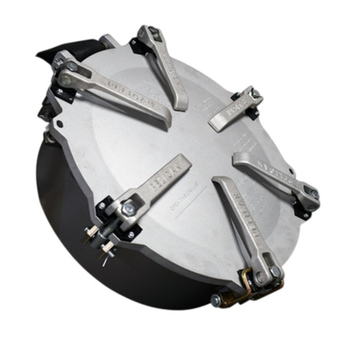 Pelican MAN-20DB-A-CAL-NCS-6-AQR 20 in. Manlid Assembly w/ Aluminum Cover, 6 in. Steel Neck Ring, Alum Cam Hold Downs w/ Nylon Wear Plates & Rubber Cover Stop