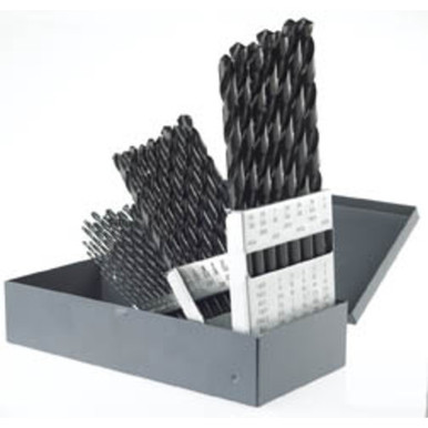 29 Pc. HSS Black Oxide Range 1/16-1/2 x 64Ths-Taper Length Drill Set-Metal Index Series/List #8095 MT1218184