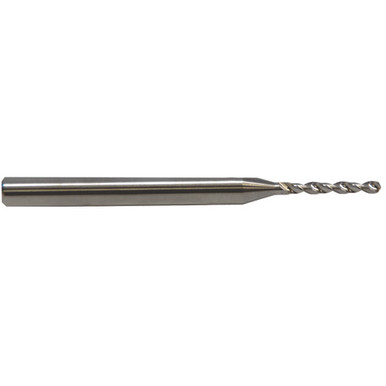 #74 Dia. x 1/8" Shank x 1/4" Flute Length x 1-1/2" OAL, Miniature, 130 Degree, Bright, 2 Flute, External Coolant, Round Solid Carbide Drill Series/List #5372 MT1354894