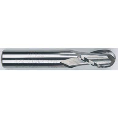 5/64" Dia. x 1/8" Shank /16" DOC x 1-1/2" OAL, Carbide Uncoated, 2 Flute, Ballnose End Mill Series/List #5940 MT3258105