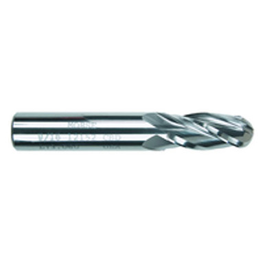 2 mm Dia.mm Shank x 7 mm DOC 9 mm OAL, Carbide Uncoated, 4 Flute, Ballnose End Mill Series/List #5965 MT3259442