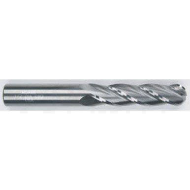 3/16" Dia. /16" Shank /4" DOC x 2-1/2" OAL, Carbide 4 Flute, 30 Degree Helix, Ballnose End Mill Series/List #5957 MT3258840