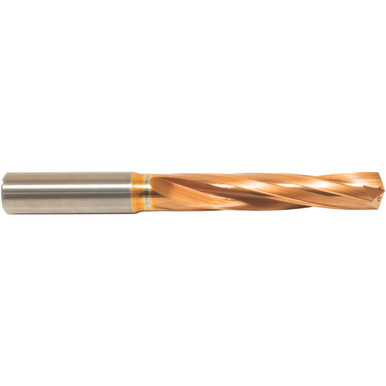#10 Dia. x 1/4" Shank x 1-5/8" Flute Length x 4" OAL, 5xD, 135 Degree, ZrCN, 2 Flute, External Coolant, Round Solid Carbide Drill Series/List #NG04 MT711443677