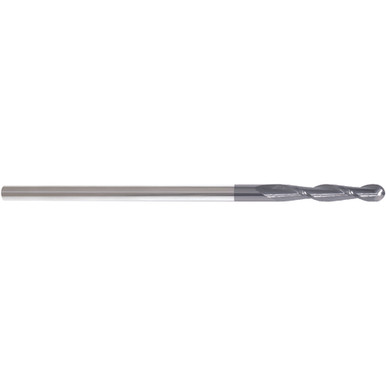 3/4" Dia. /4" Shank x 1-1/2" DOC x 6" OAL, Carbide AlTiN, 2 Flute, Ballnose End Mill Series/List #5952T MT3292594