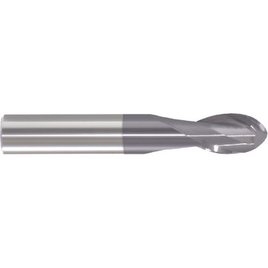 11/64" Dia. x 1/8" Shank x 5/16" DOC x 1-1/2" OAL, Carbide AlTiN, 2 Flute, Ballnose End Mill Series/List #5974T MT3292373