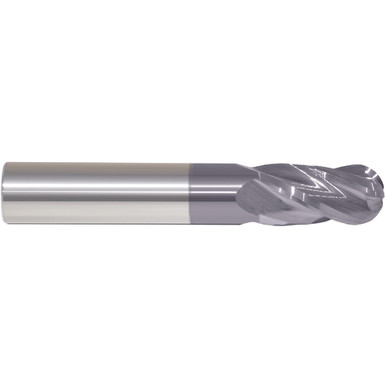 29/64" Dia. x 1/2" Shank x 1" DOC " OAL, Carbide AlTiN, 4 Flute, Ballnose End Mill Series/List #5942T MT3293110