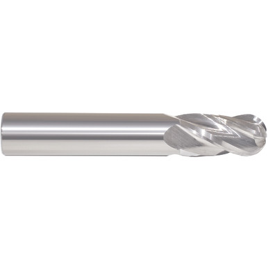 15/64" Dia. x 1/4" Shank /4" DOC x 2-1/2" OAL, Carbide 4 Flute, 30 Degree Helix, Ballnose End Mill Series/List #5942 MT3257152