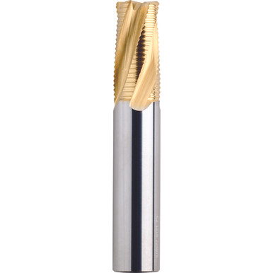 1/2" x 1/2" x 1 1/4" " 4 Flute Single End Carbide Roughing Center Cutting End Mill-TiN Series/List #5972G MT3256764