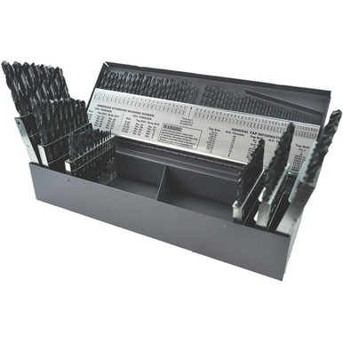 115 Pc. 3 in 1 (1/16" - 1/2" by 64ths / A-Z / 1-60) HSS Surface Treated Jobber Drill Set Series/List #8000 MT1218003