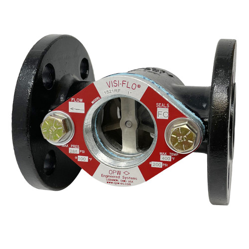 OPW VISI-FLO 1500 4 in. ANSI 150 lb. Flange Carbon Steel Sight Flow Indicator w/ Fluorocarbon Seal - Propeller