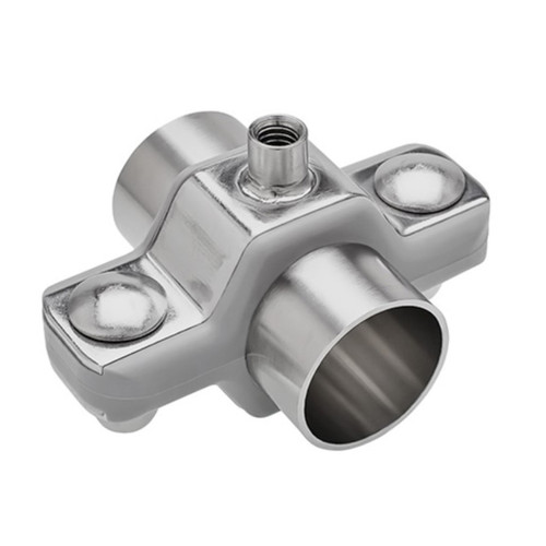 Campbell Fittings PHTCM-200T-304SLN Process Hex Threaded Coupling Mount w/ Lock Nut - 2 in. Tube