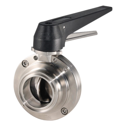 Wayland Ind. W4BFVHXTC-E-4-TP 4 in. HX SS Tri-Clamp Butterfly Valve w/ Black Plastic Trigger Handle, EPDM Seal