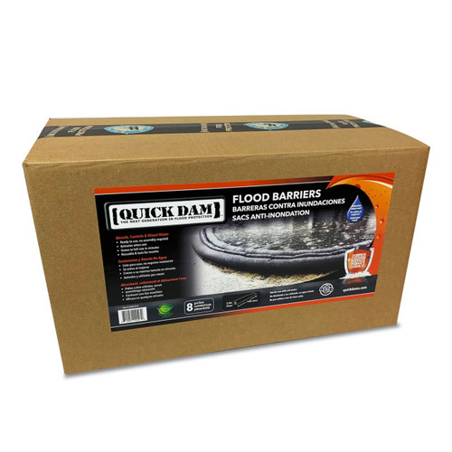 Quick Dam QD610-8 Outdoor Indoor Water Activated Flood Barriers - 10 ft., 8 Pack