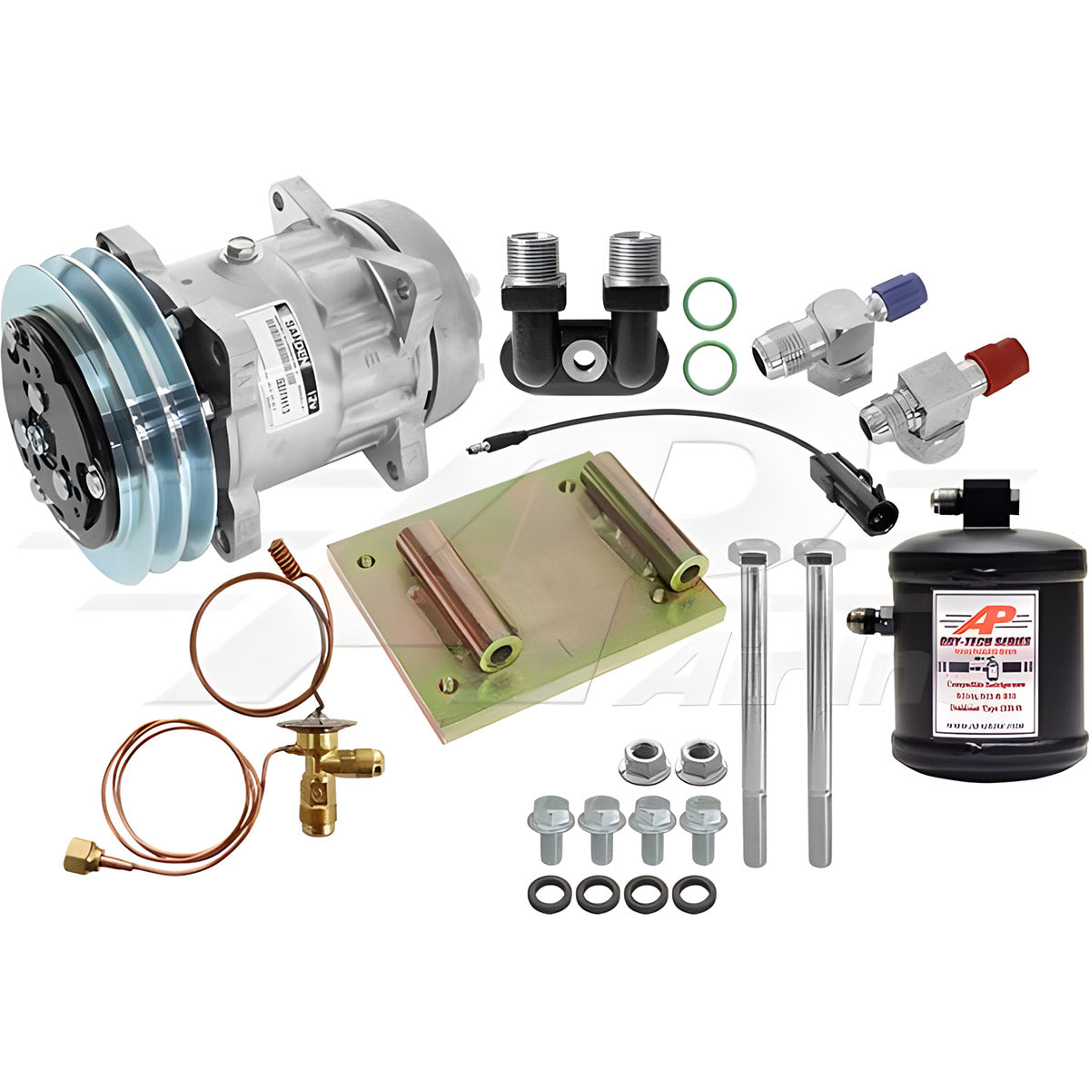 Air Conditioning Conversion Kit for International 1066, 1086 and more - York to Sanden, 990-3572K