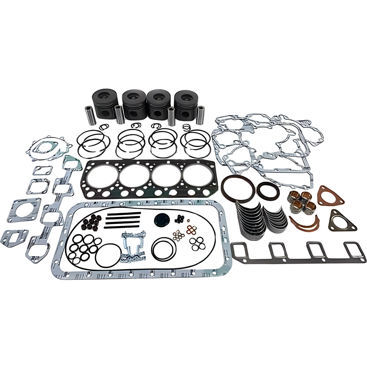 Maxiforce Basic Engine Kit, 1.00MM Pistons, Rod Bearing OD 63.5MM, Turbo, 3054C/E for Caterpillar