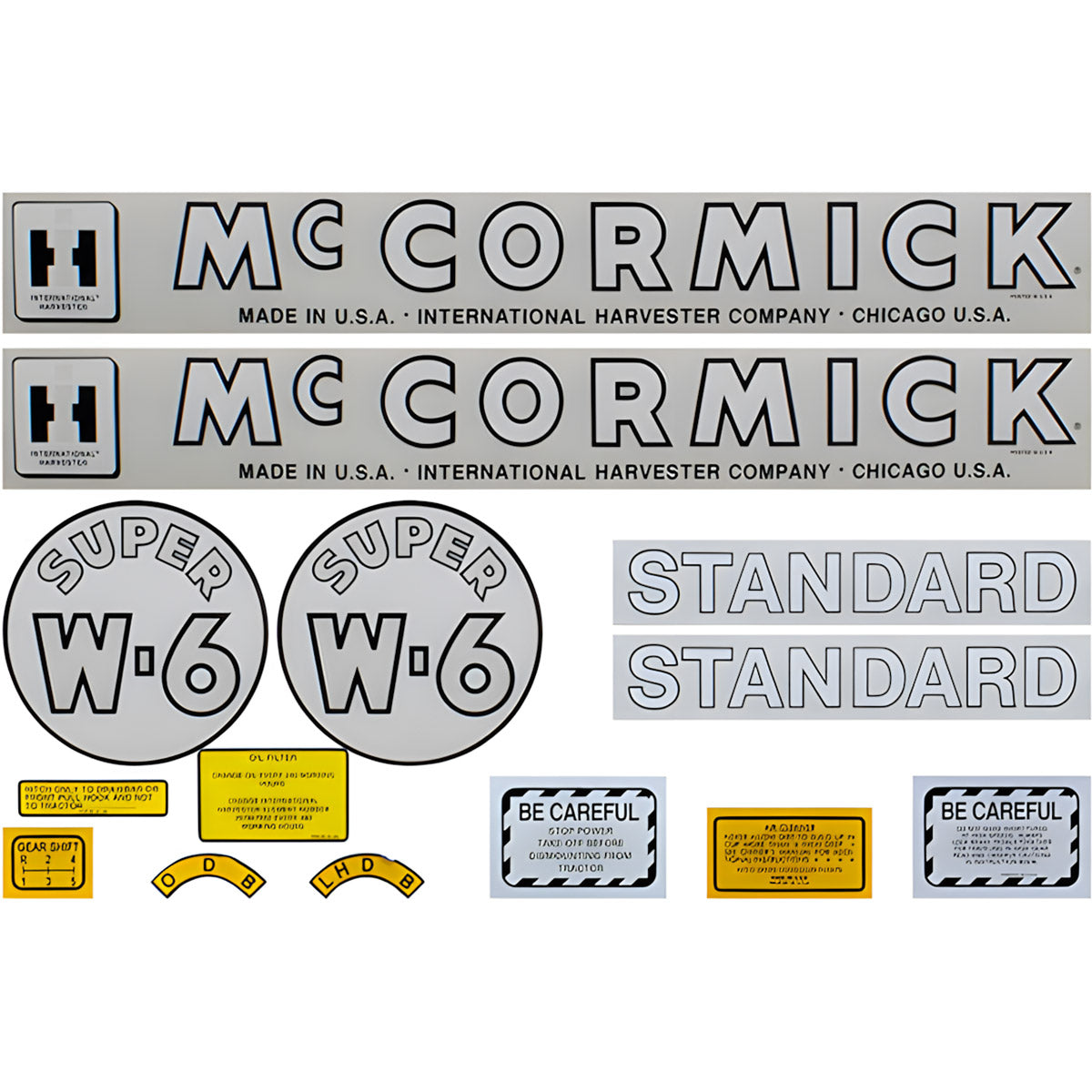 Decal Set for International / Farmall Super W-6 Mylar
