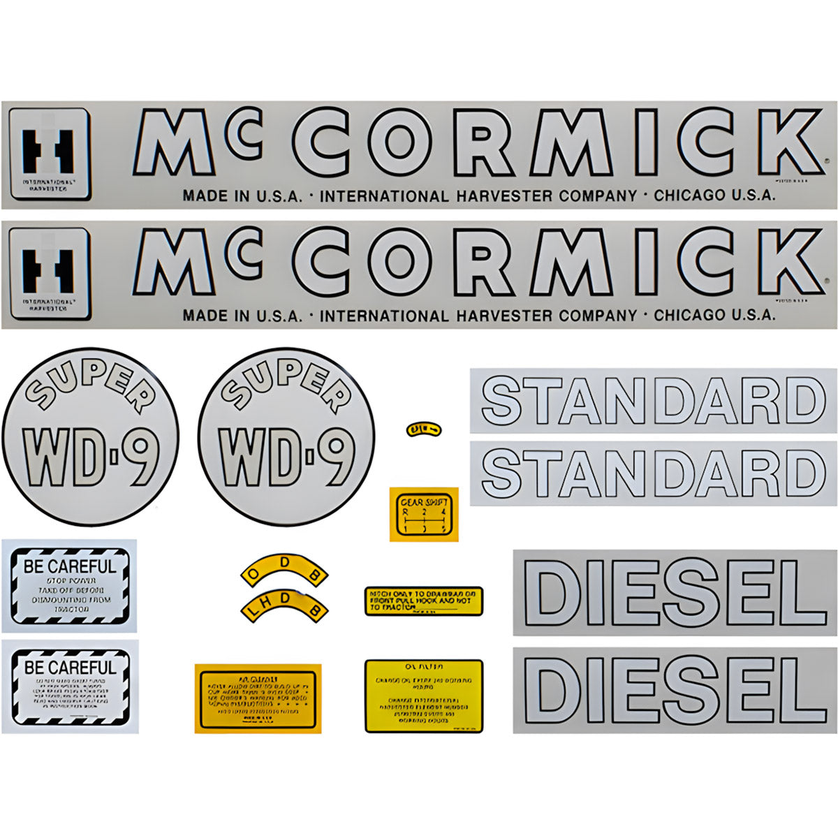 Decal Set for International / Farmall Super WD-9 Mylar