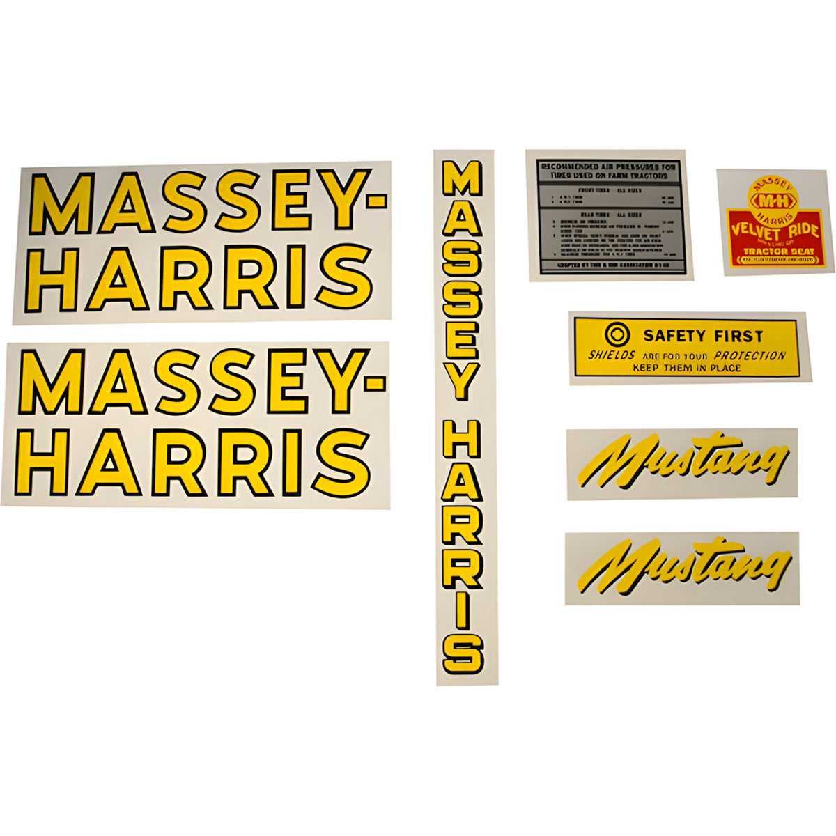 Decal Set for Massey Harris Mustang Mylar
