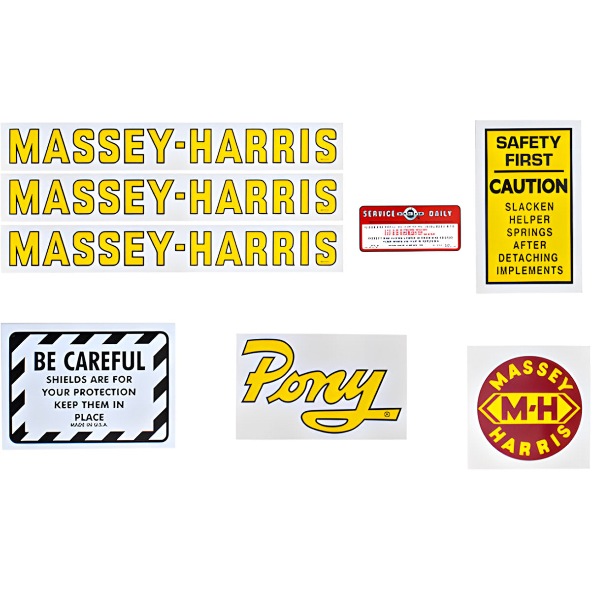 Decal Set for Massey Harris Pony Mylar