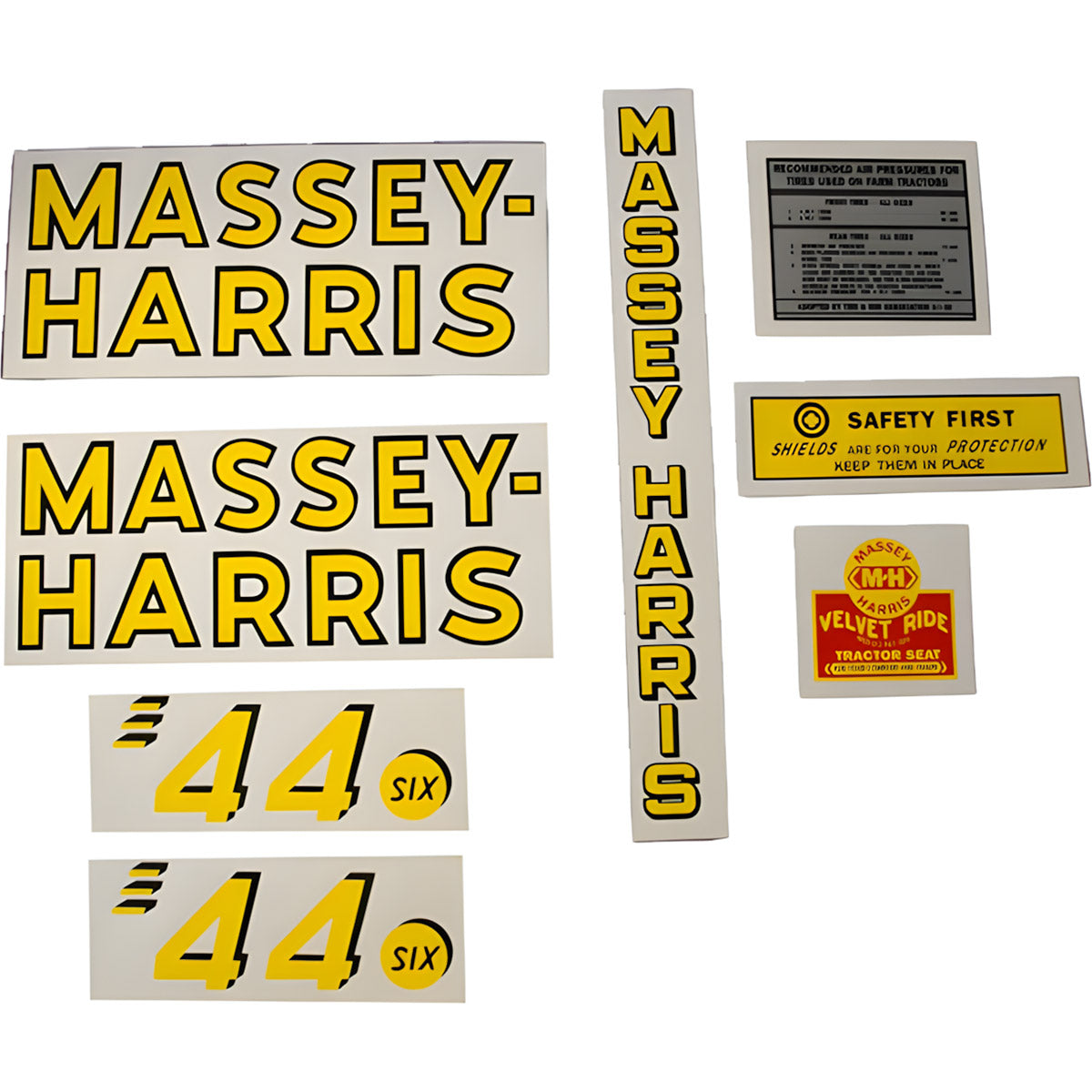 Decal Set for Massey Harris 44-6 Mylar