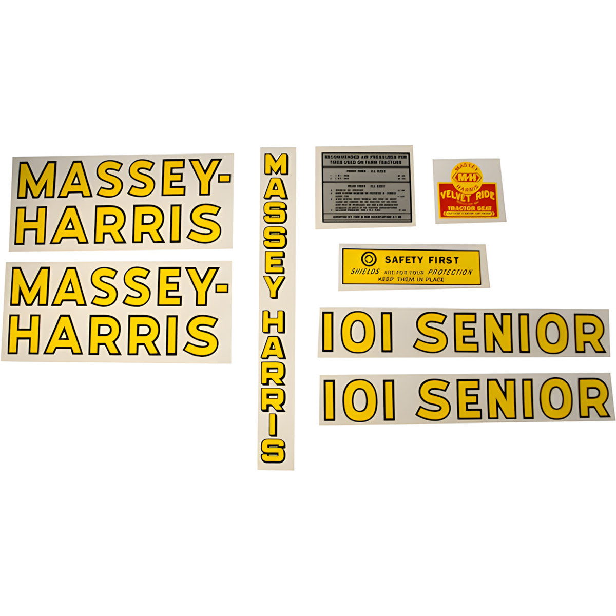 Decal Set for Massey Harris 101 Sr. Mylar