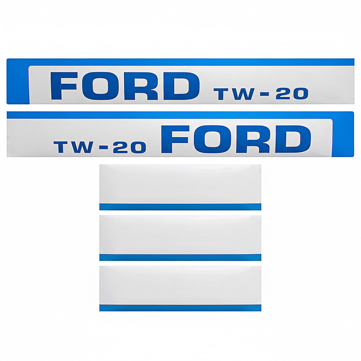 Decal Set for Ford TW20 Mylar - Blue & White - Hood Only