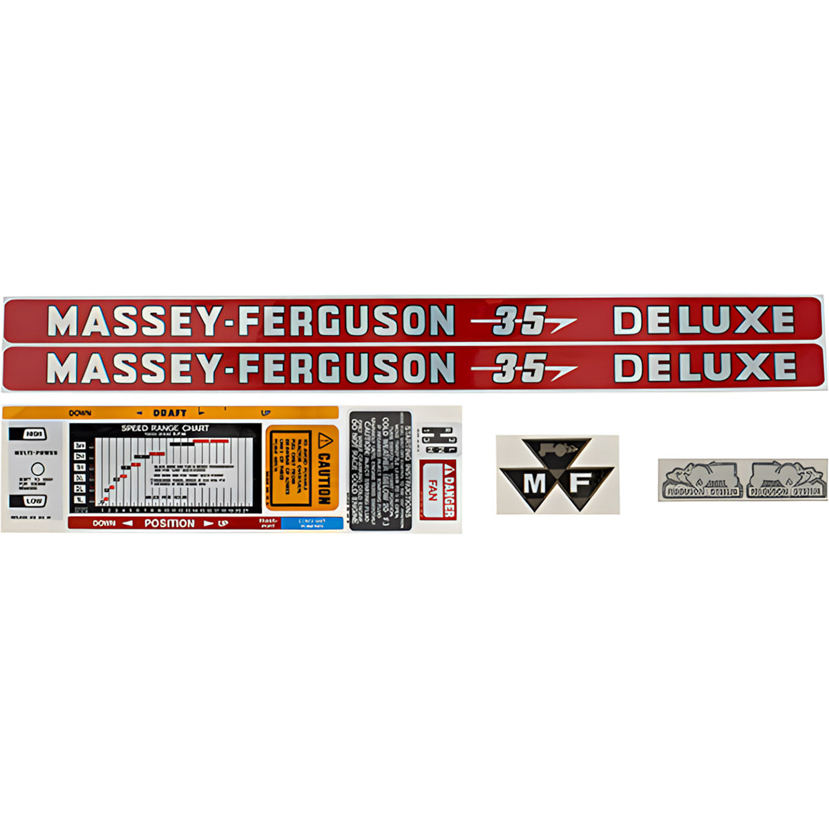 Decal Set for Massey Ferguson 35 Deluxe Mylar