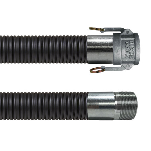 BadgerFlex Vac Truck 6 in. Abrasive Material Handling Hose w/ Female Coupler x Male NPT Ends