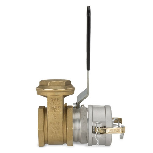 RIV Turchese 4 in. NPT Brass Lever Valve Combo - 145 PSI