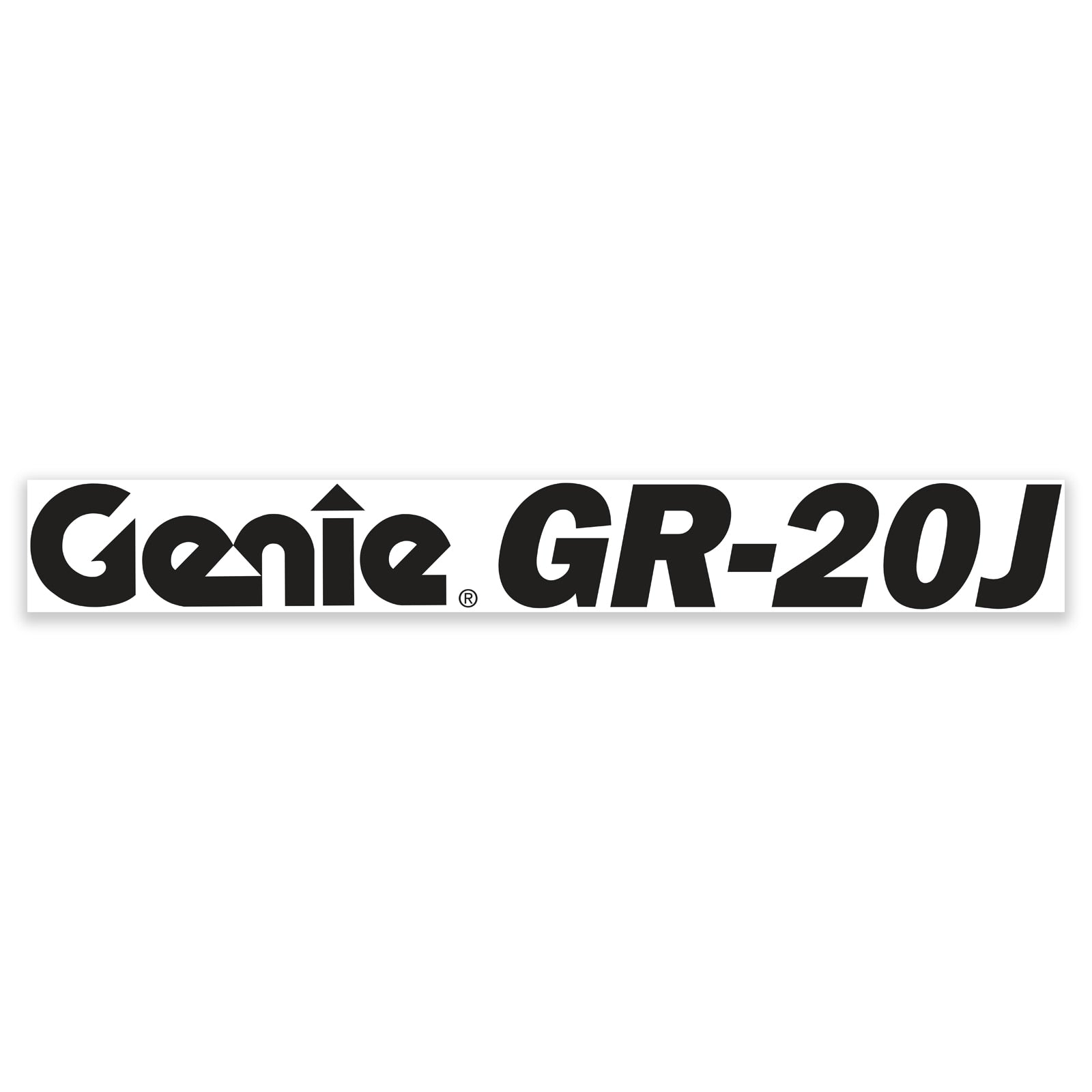 Genie Part # T110012GT – Decal, Cosmetic, Genie GR20J