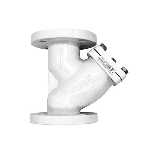Titan Flow Control 5 in. Flange End White Ductile Iron “Y” Wye Strainer