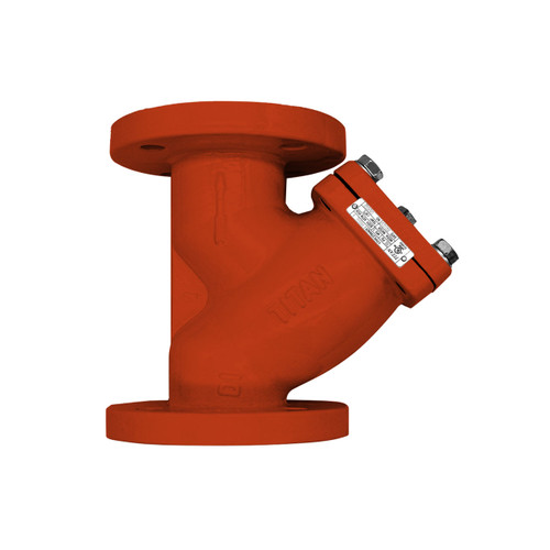 Titan Flow Control 2 1/2 in. Flange End Red Ductile Iron “Y” Wye Strainer