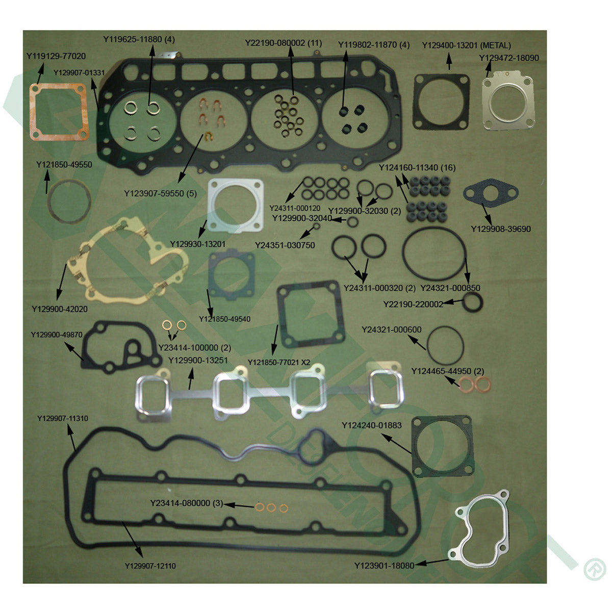 Maxiforce Overhaul Gasket Set, 4Tn94/V98 for John Deere MGS4TNV98