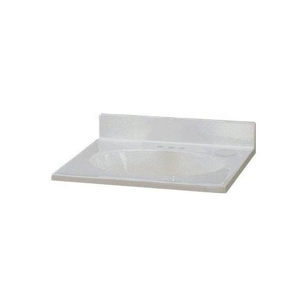 Seasons 25" X 19" Custom Vanity Top Sink In White Swirl