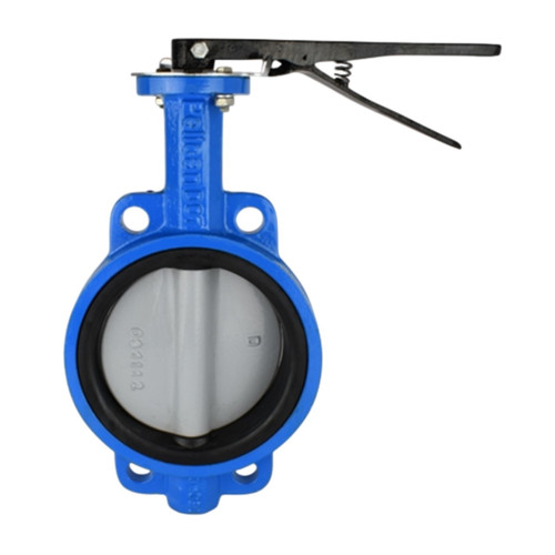 Pelican V-100-A-CI-DI-BE-06 6 in. Cast Iron Butterfly Valve w/ SS Stem & Nylon Coated Iron Disc, 10 Position Handle, EPDM Seat