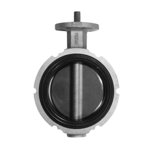 Pelican V-200-A-AL-DI-BE-06 6 in. Aluminum Butterfly Valve, Iron Disc & SS Stem, No Handle, EPDM Seat
