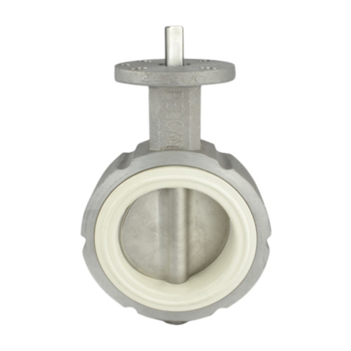 Pelican V-200-A-AL-DI-WN-04 4 in. Aluminum Butterfly Valve w/ SS Stem & Ductile Iron Disc, No Handle, White Nitrile Seat