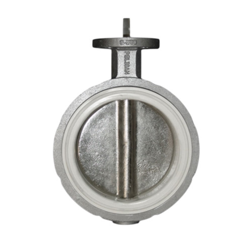 Pelican V-200-A-AL-DI-WN-05 5 in. Aluminum Butterfly Valve w/ SS Stem & Ductile Iron Disc, No Handle, White Nitrile Seat