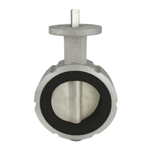 Pelican V-200-A-AL-SS-BN-04 4 in. Aluminum Butterfly Valve w/SS Stem & Disc, No Handle, Black Nitrile Seat
