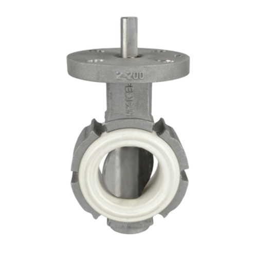 Pelican V-200-A-AL-SS-WN-02 2 in. Aluminum Butterfly Valve, SS Stem & Disc, No Handle, White Nitrile Seat