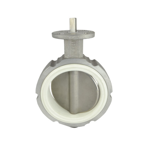 Pelican V-200-A-AL-SS-WN-05 5 in. Aluminum Butterfly Valve, SS Stem & Disc, No Handle, White Nitrile Seat