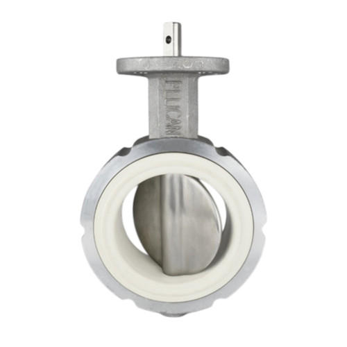 Pelican V-200-A-AL-SS-WNSQ-04 4 in. Aluminum Butterfly Valve w/ SS Stem & Disc, White Nitrile Sq. Shoulder Seat, No Handle