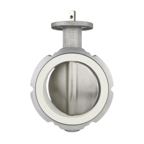 Pelican V-200-A-AL-SS-WNSQ-05 5 in. Aluminum Butterfly Valve w/ SS Stem & Disc, White Nitrile Sq. Shoulder Seat, No Handle
