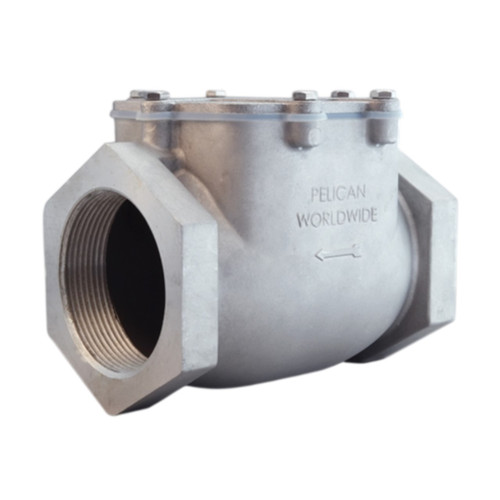 Pelican V-SC-BT-A-3030FNPT-AL 3 in. x 3 in. FNPT Aluminum Swing Check Valve w/ Bolted Top