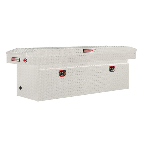 Weather Guard 123-0-04 Full Deep Aluminum Saddle Box - 14.2 cu ft.