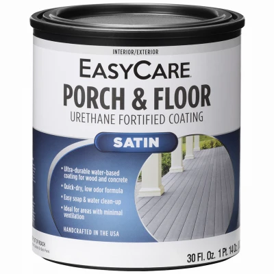 Porch & Floor Interior/Exterior Acrylic Coating, Dark Gray Satin, 1 Qt.