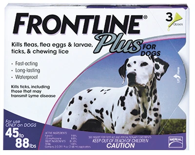 Flea And Tick Prevention For Large Dogs, 3 Monthly Treatments
