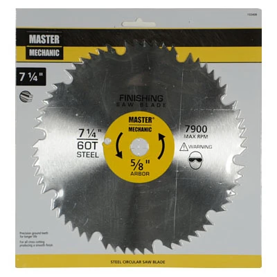 Steel Combo Circular Saw Blade, 60-Tooth x 7-1/4 In.