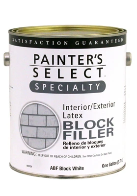 Acrylic Block Filler, Interior/Exterior, Flat White, 1 Gallon