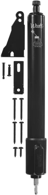 Tap‑N‑Go Pneumatic Door Closer – Black, Adjustable 90° Opening